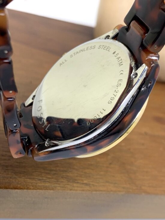 Fossil Women\'s Watch ES2795 Stella Quartz Gemmed Gold Tortoise Shell 37mm main image 6